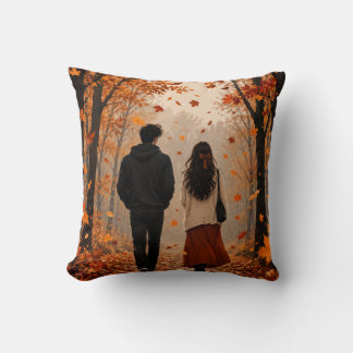 Almohada Romántica de Otoño para Parejas | Bosque