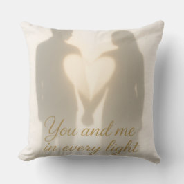 Almohada Romántica de Pareja con Sombra en Forma d