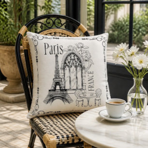Almohada Romántica de París Francia
