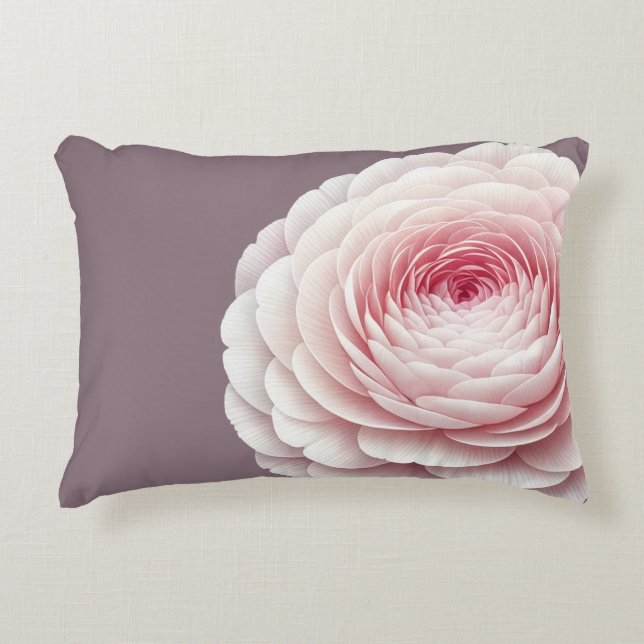 Almohada Romántica Floral Lila Fumée (Anverso)