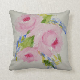 Almohada romántica y femenina de los rosas
