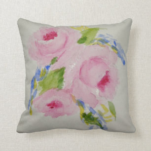 Almohada romántica y femenina de los rosas