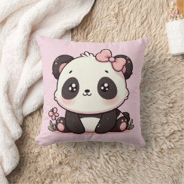 Almohada rosa adorable bebé panda