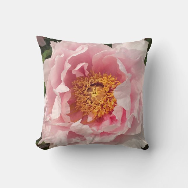 Almohada rosa clara del Peony (Anverso)