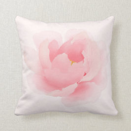 Almohada rosa clara del Peony floral de la