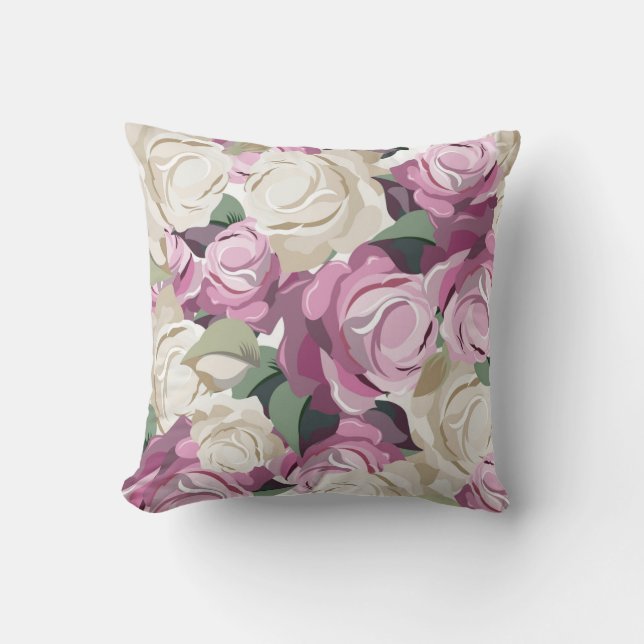 Almohada rosa crema rosa (Anverso)