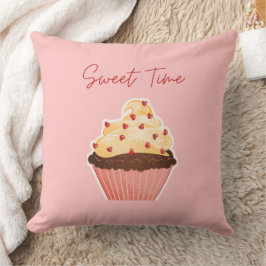 Almohada rosa de Cupcake de San Valentín de Sweet