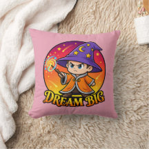 Almohada rosa de lanzamiento de brujo de sueño gra