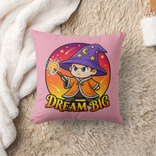 Almohada rosa de lanzamiento de brujo de sueño gra