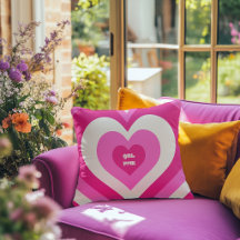 Almohada Rosa de Poder de Chica