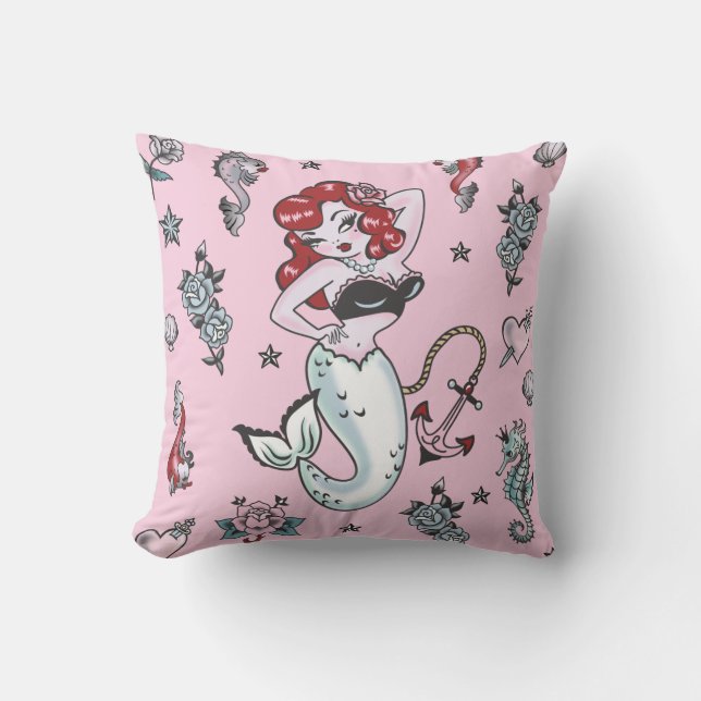 Almohada rosa de sirena molida (Anverso)