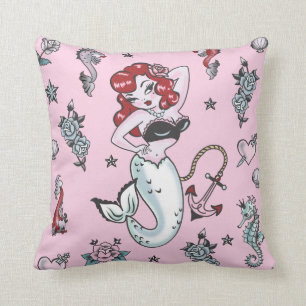 Almohada rosa de sirena molida