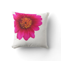 almohada rosa impresa con flores