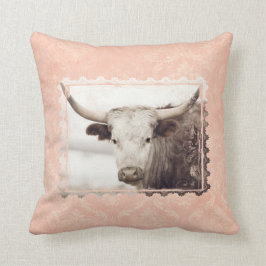 Almohada rosa longhorn