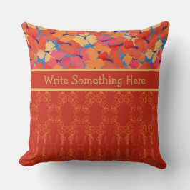Almohada rosa, Naranja, pimientos amarillos o colc