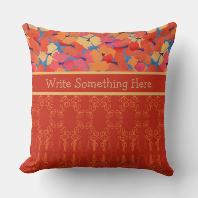 Almohada rosa, Naranja, pimientos amarillos o colc (Anverso)