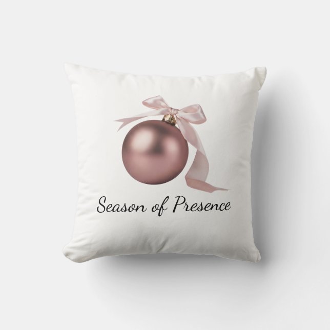 Almohada Rosa Polvoriento | Decoración navideña (Anverso)