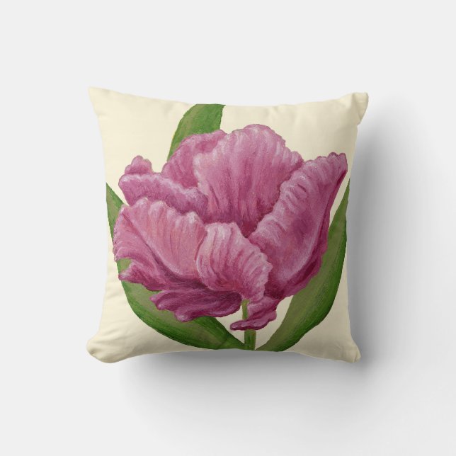 almohada rosa tulipán (Anverso)