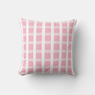 Almohada rosa y blanca comprobada