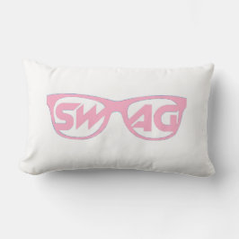 Almohada rosa y blanca de 2 lados