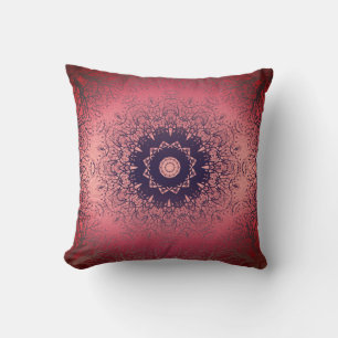 almohada rosa y gris