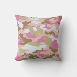 Almohada Rosa Y Khaki CamoThrow