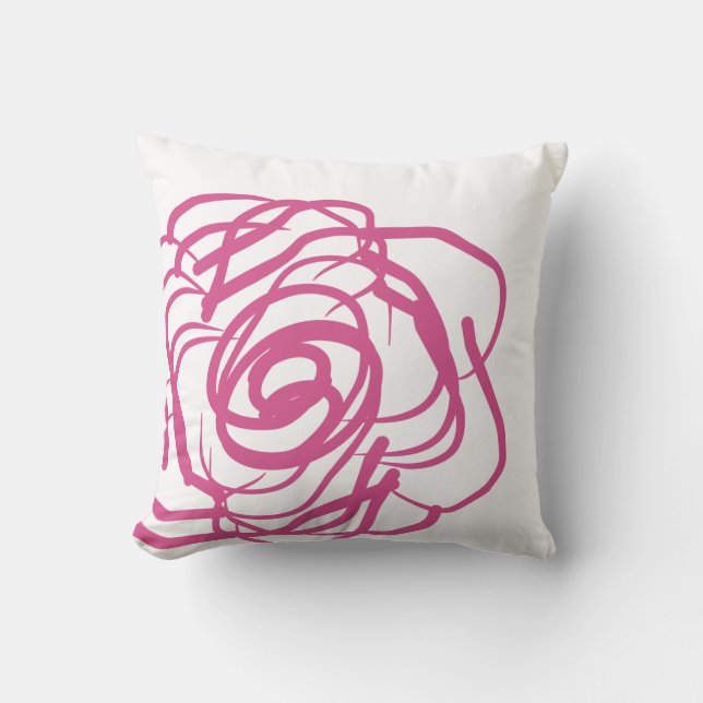Almohada rosada abstracta de la Rosa-Decoración (Anverso)