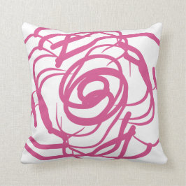 Almohada rosada abstracta de la Rosa-Decoración