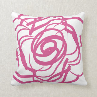 Almohada rosada abstracta de la Rosa-Decoración