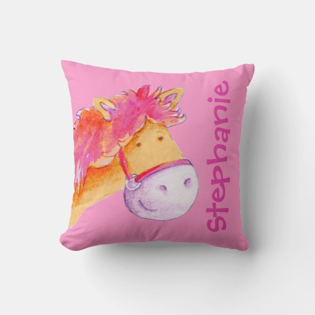 Almohada rosada anaranjada del regalo recién (Anverso)