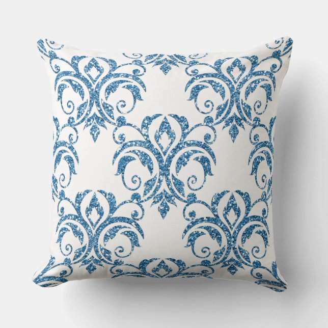 Almohada rosada azul clara/fucsia del reversible (Anverso)