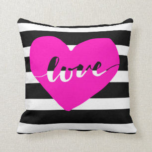 Almohada rosada brillante del amor del corazón co