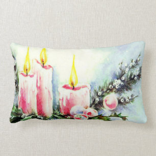 Almohada rosada de la decoración del navidad de l