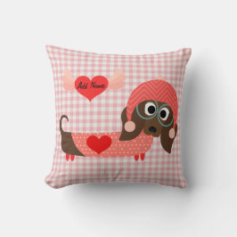 Almohada rosada de la tarjeta del día de San