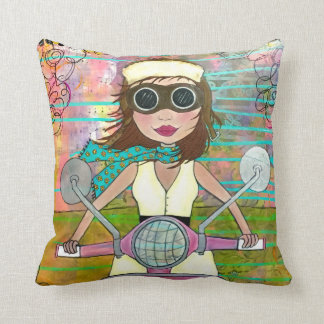 Almohada rosada de la vespa