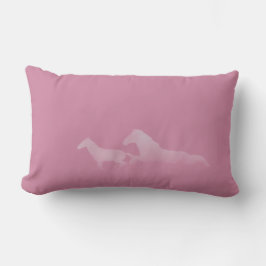 Almohada rosada de los caballos corrientes