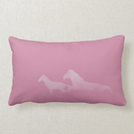 Almohada rosada de los caballos corrientes