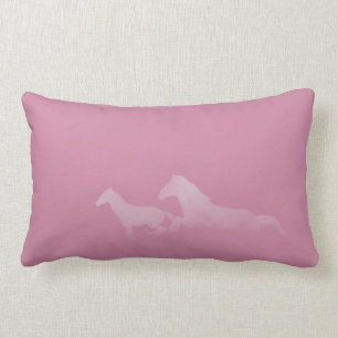 Almohada rosada de los caballos corrientes