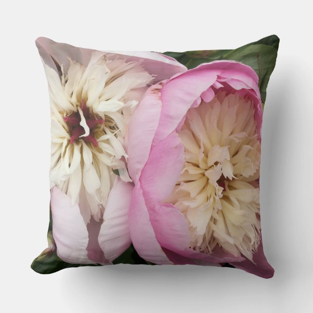 Almohada rosada de los Peonies de Rubor (Anverso)
