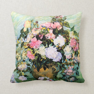 Almohada rosada de los rosas de Van Gogh