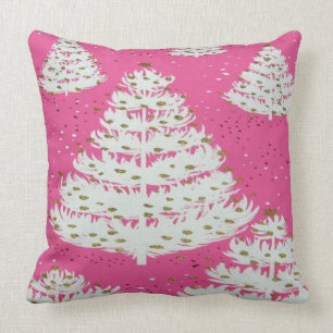 Almohada rosada del árbol del día de fiesta del