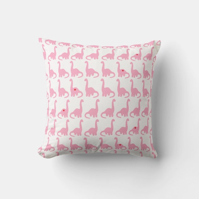Almohada rosada del dinosaurio (Anverso)
