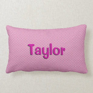 Almohada rosada del Lumbar de los corazones