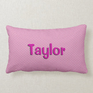 Almohada rosada del Lumbar de los corazones