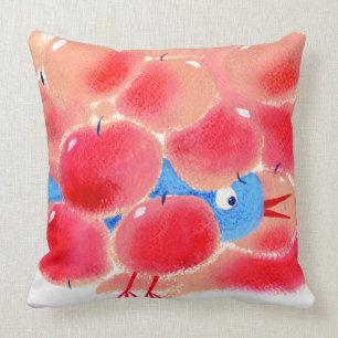 ALMOHADA ROSADA DEL PÁJARO DE APPLE