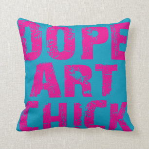 almohada rosada del polluelo del arte de la droga