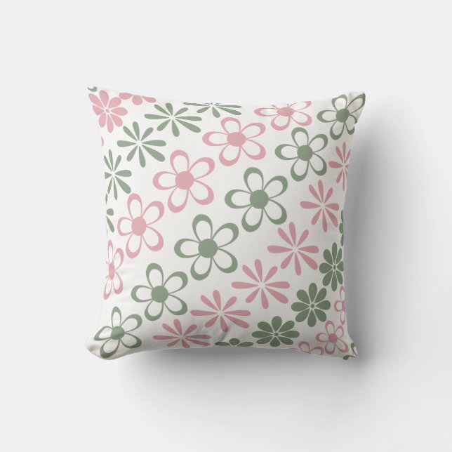 Almohada rosada elegante del flamenco (Anverso)