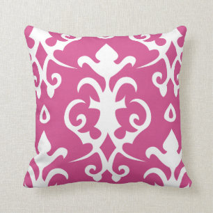 Almohada rosada oscura del damasco del modelo del