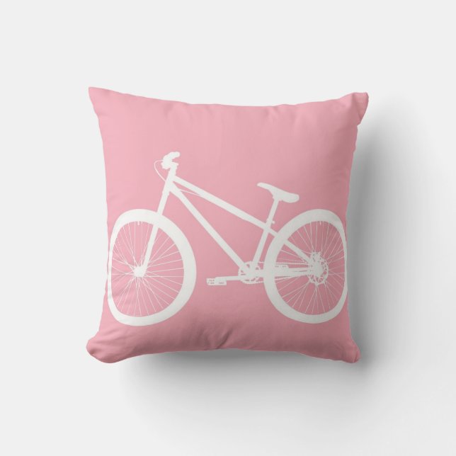 Almohada rosada y blanca de la bicicleta del (Anverso)