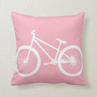 Almohada rosada y blanca de la bicicleta del
